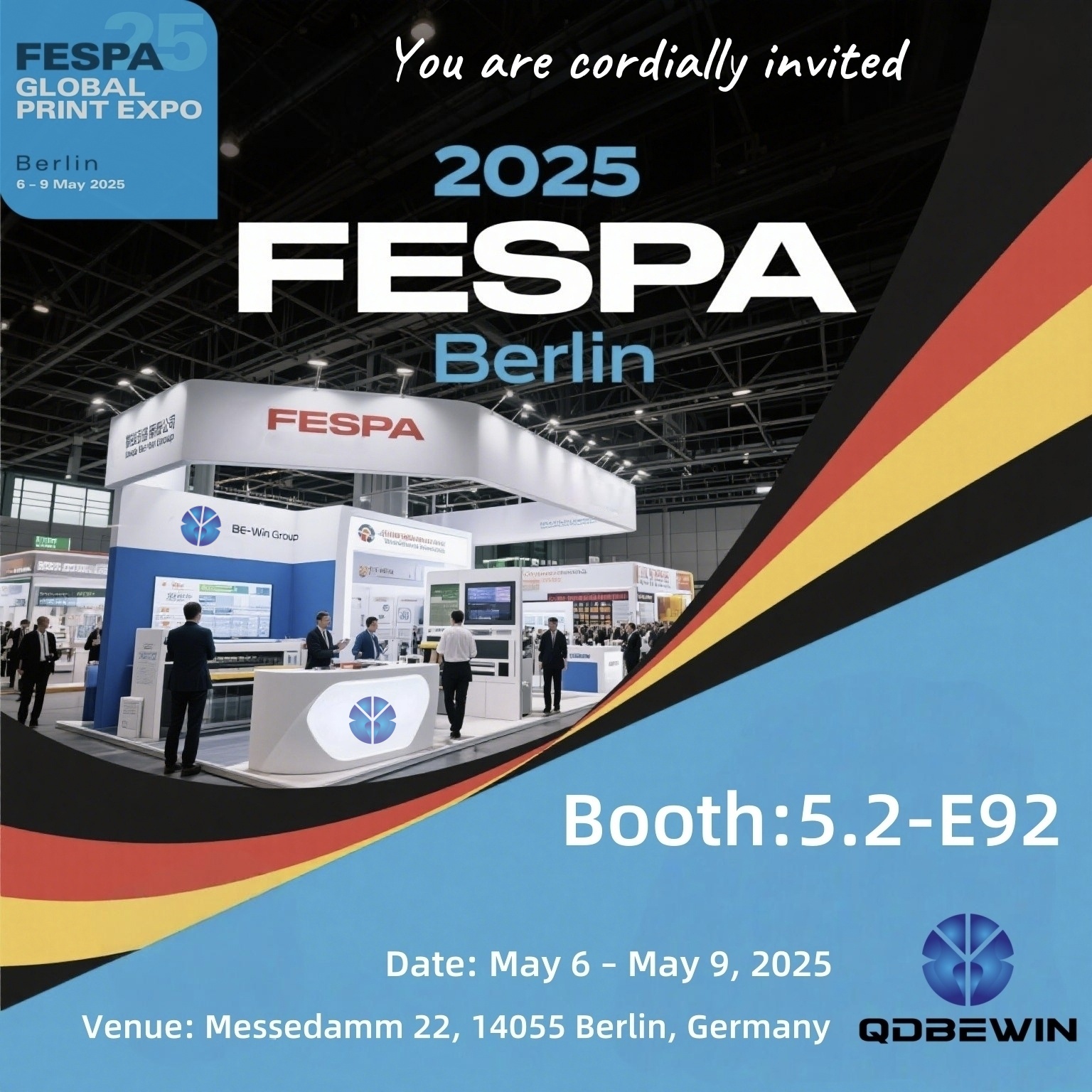 Qingdao, aby se předváděl na FESPA 2025 Berlin-Booth 5.2-E92